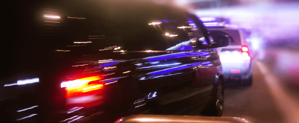 Car driving recklessly